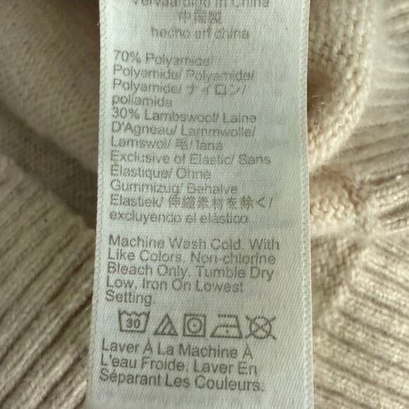 J.Crew Men's Lamb's Wool Crewneck Long Sleeve Pullover Sweater Rib Hems M Beige - Picture 9 of 15